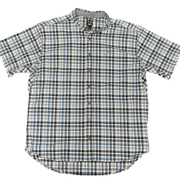 Noble Outfitters Mens‎ XXL Blue Plaid Short Sleeve Button Down Casual 2XL - Picture 5 of 5